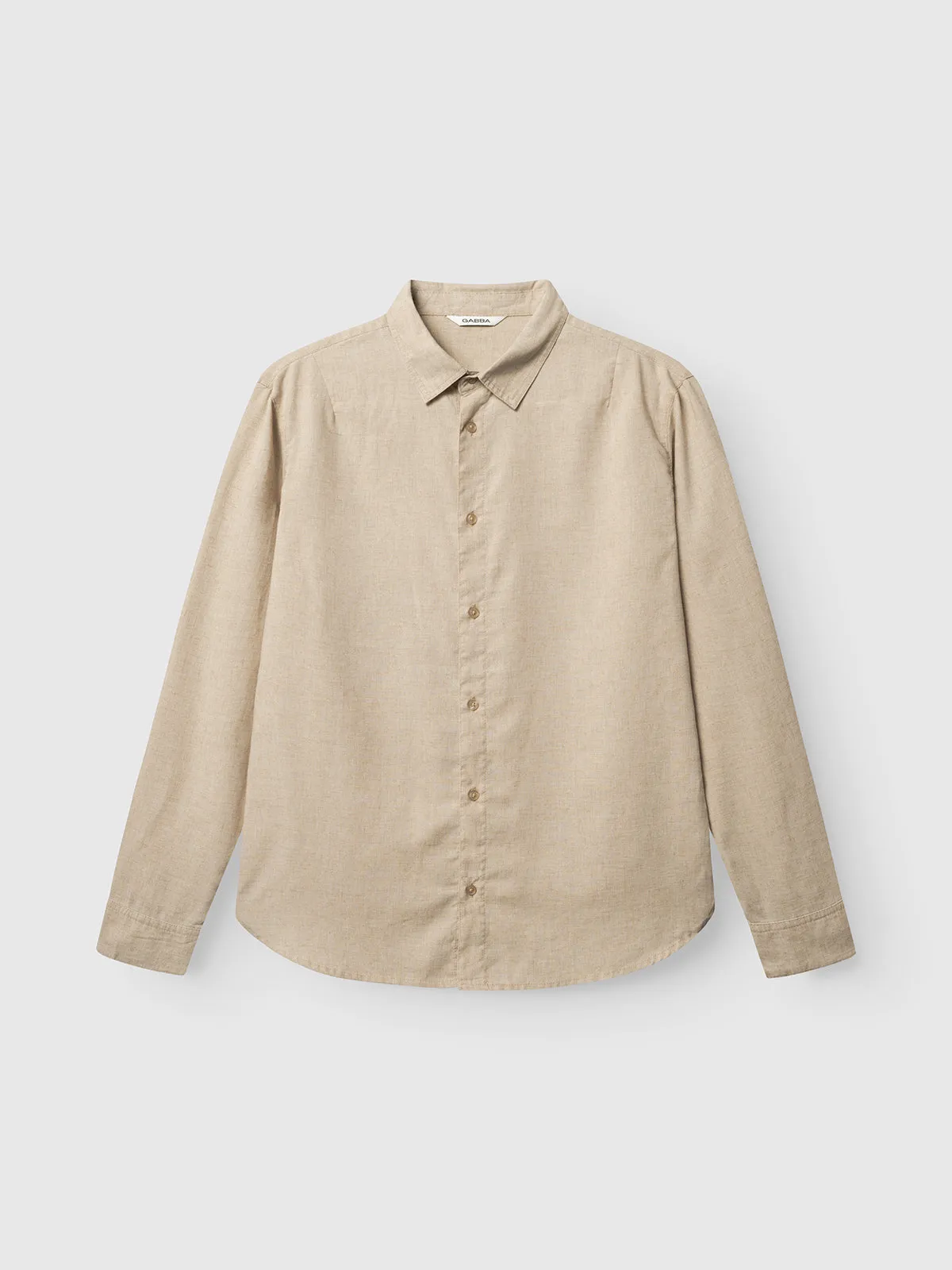 GABsven Reg Lins LS Shirt - Sand sold by Gabba