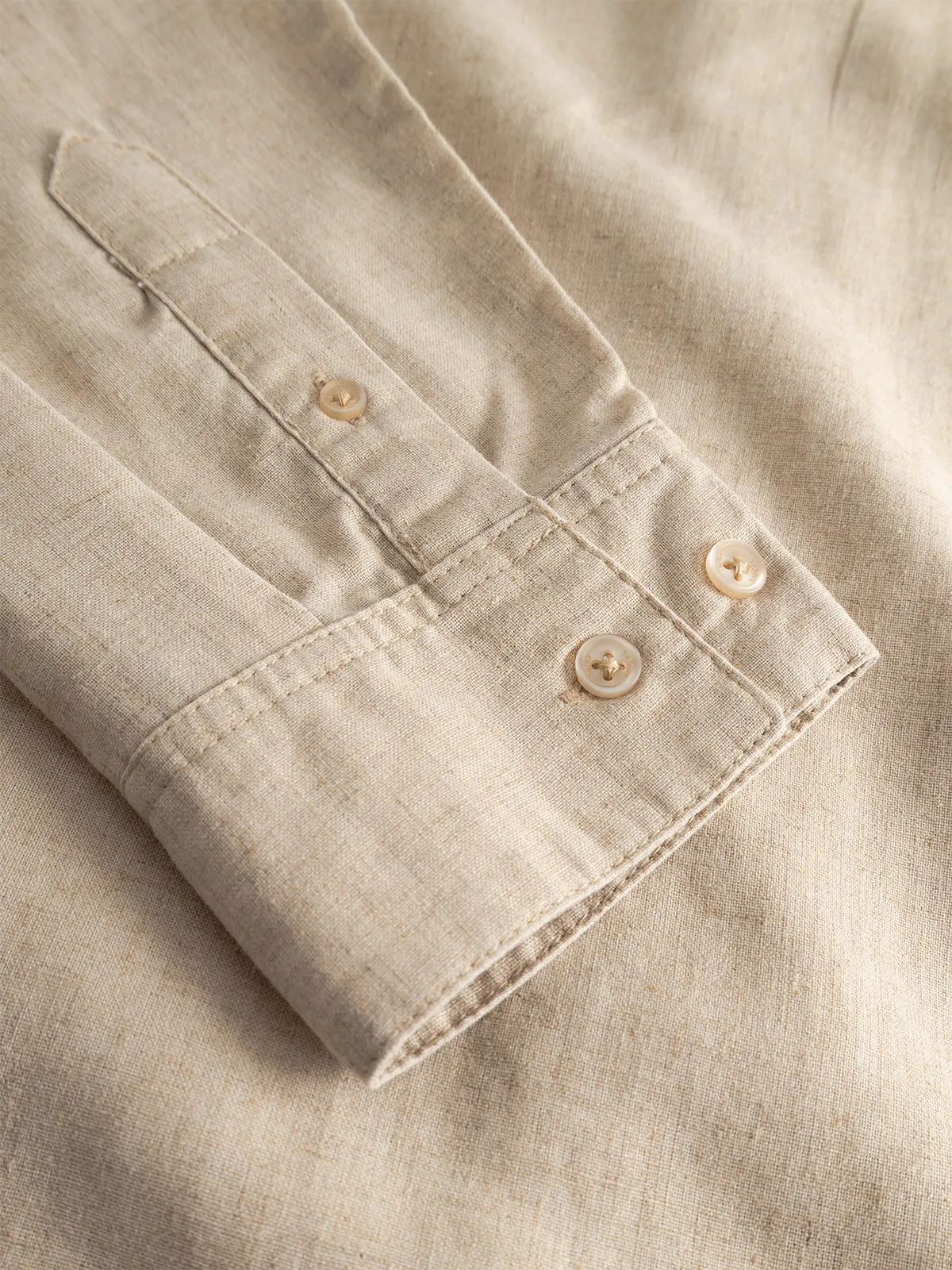 GABsven Reg Lins LS Shirt - Sand sold by Gabba product image thumbnail 4