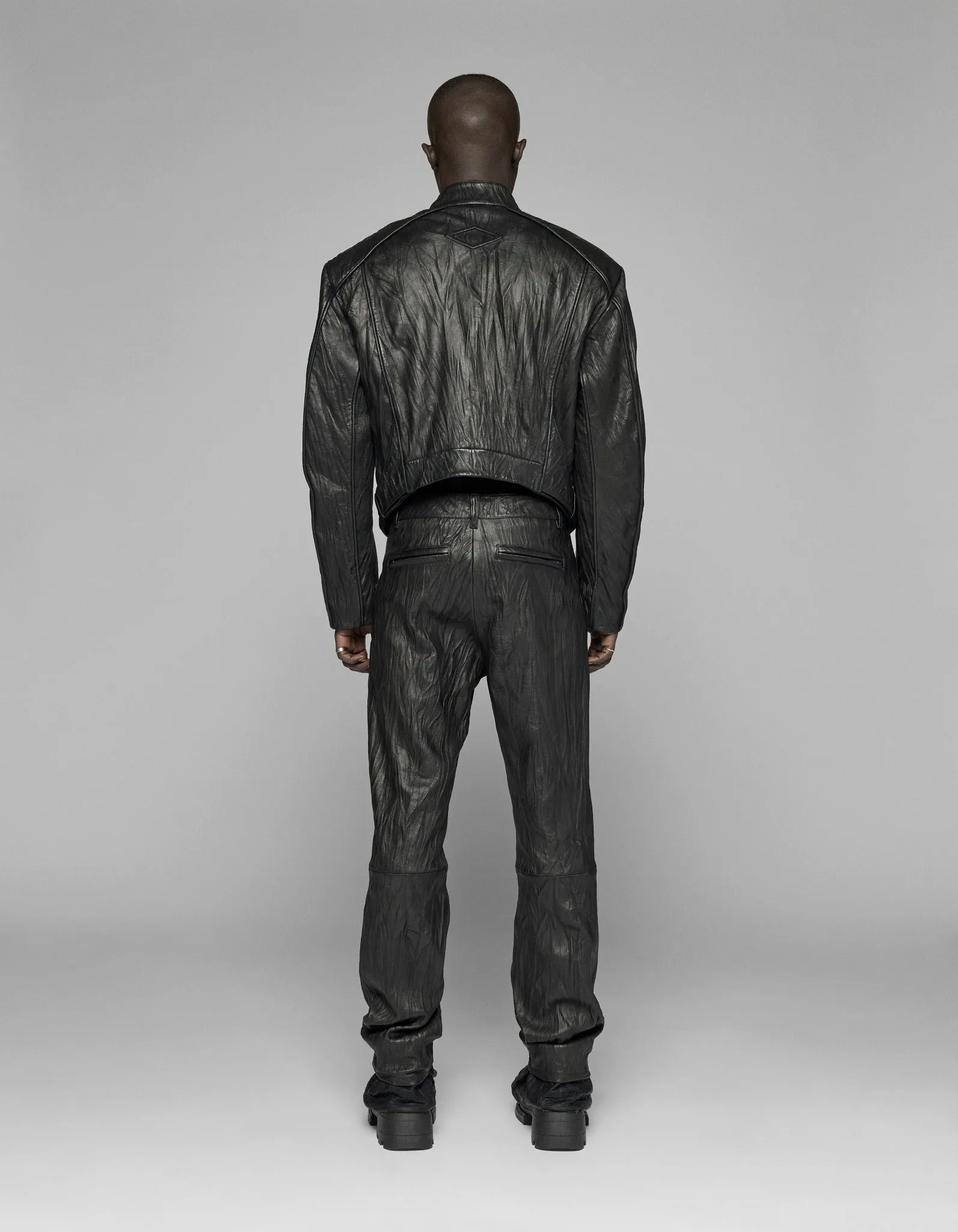 Crinkle Leather Jacket - Black sold by Han Kjøbenhavn product image thumbnail 2