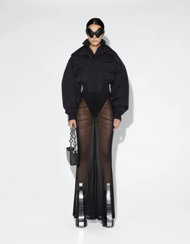 Pleated Bomber Jacket - Black sold by Han Kjøbenhavn
