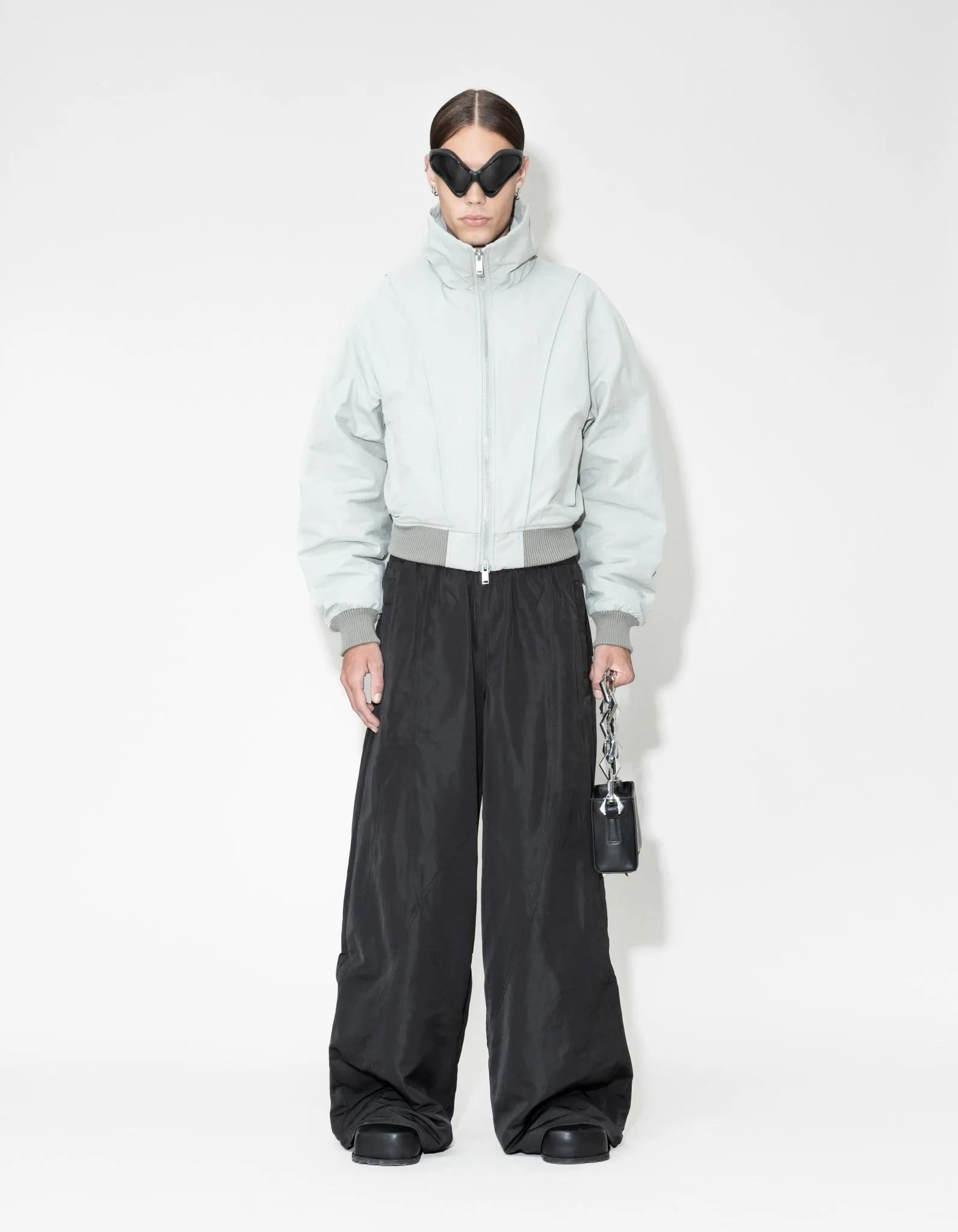 Padded Bomber Jacket - Light Grey sold by Han Kjøbenhavn