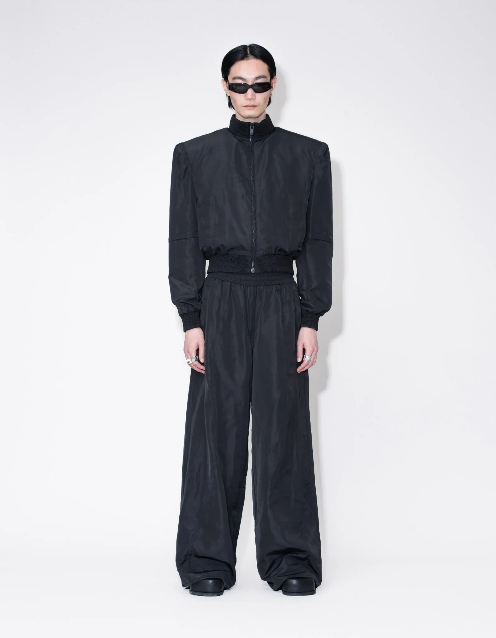 Square Shoulder Track Jacket - Black sold by Han Kjøbenhavn