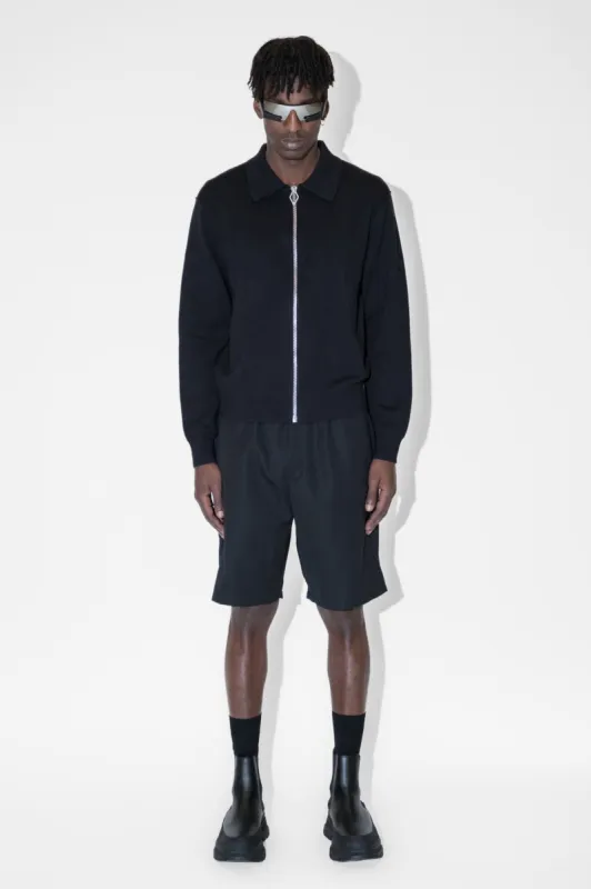 Knit Zip Cardigan - Black sold by Han Kjøbenhavn