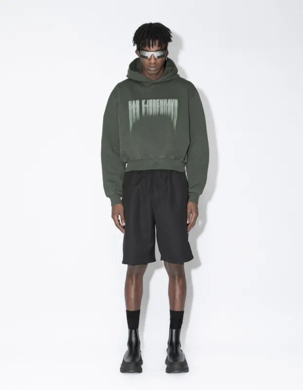 Faded Logo Oversized Hoodie - Dark Green sold by Han Kjøbenhavn