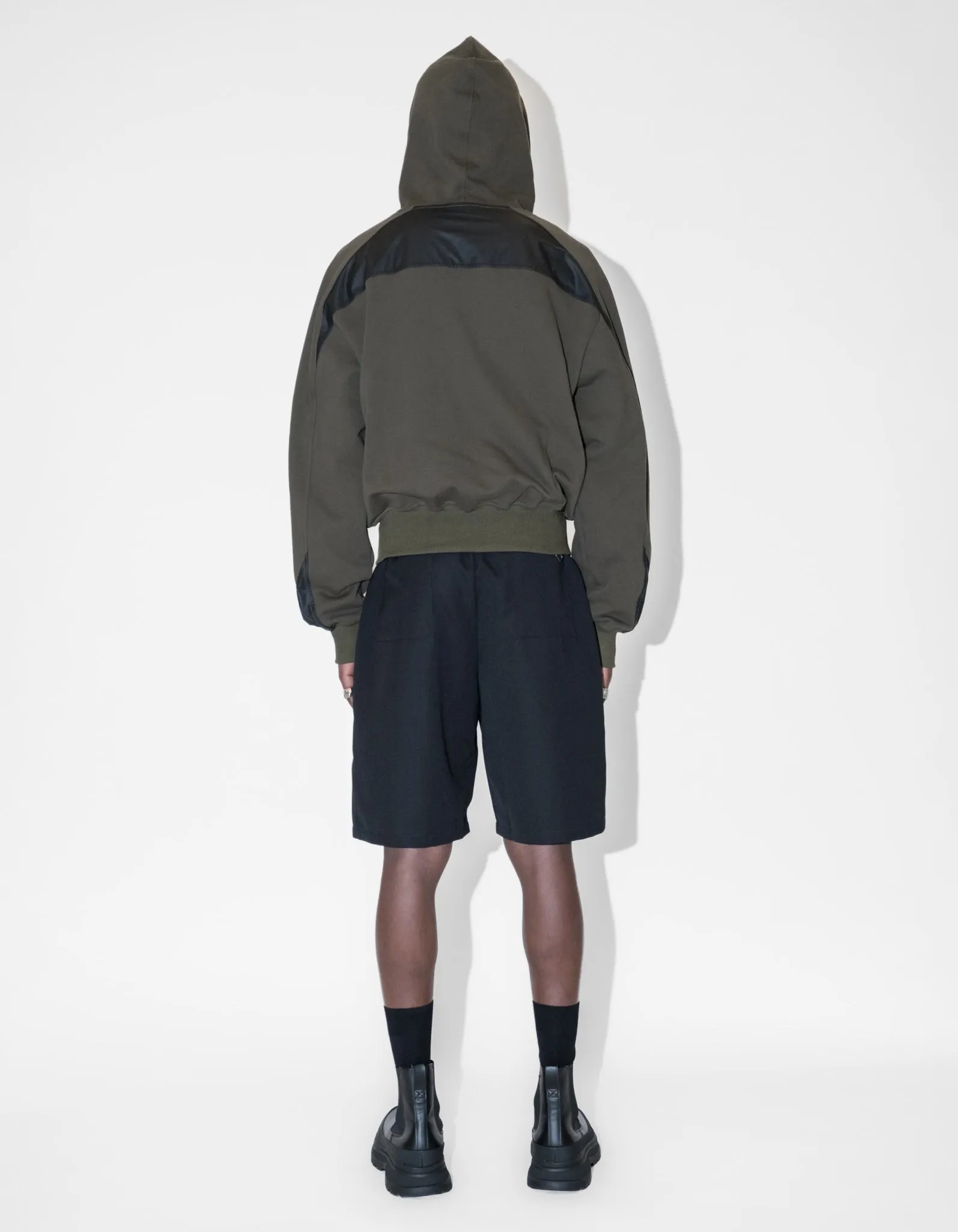 Jersey Zip Relaxed Hoodie - Dark Green sold by Han Kjøbenhavn product image thumbnail 2