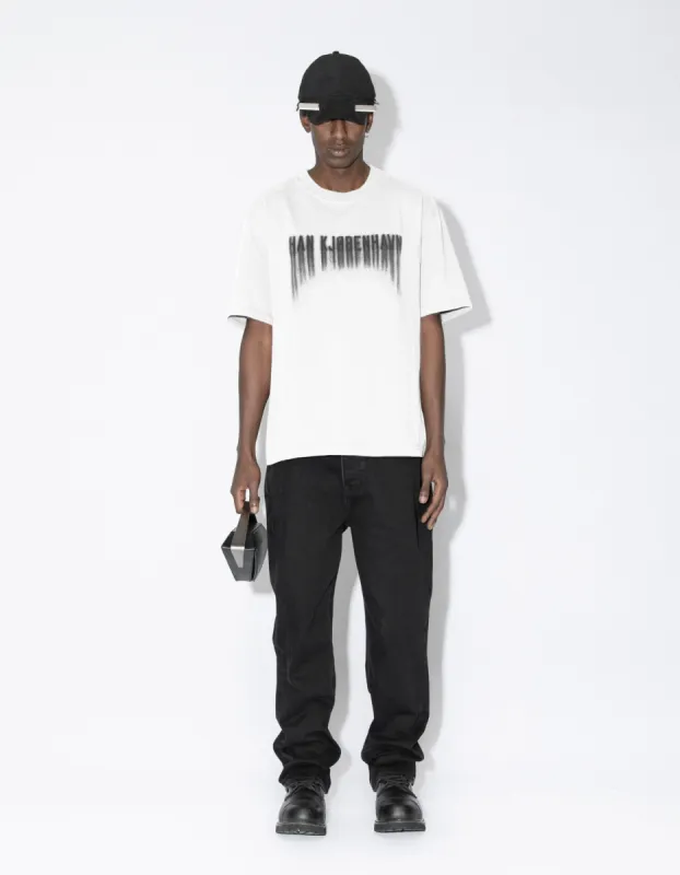 Faded Logo Boxy Tee SS - White sold by Han Kjøbenhavn