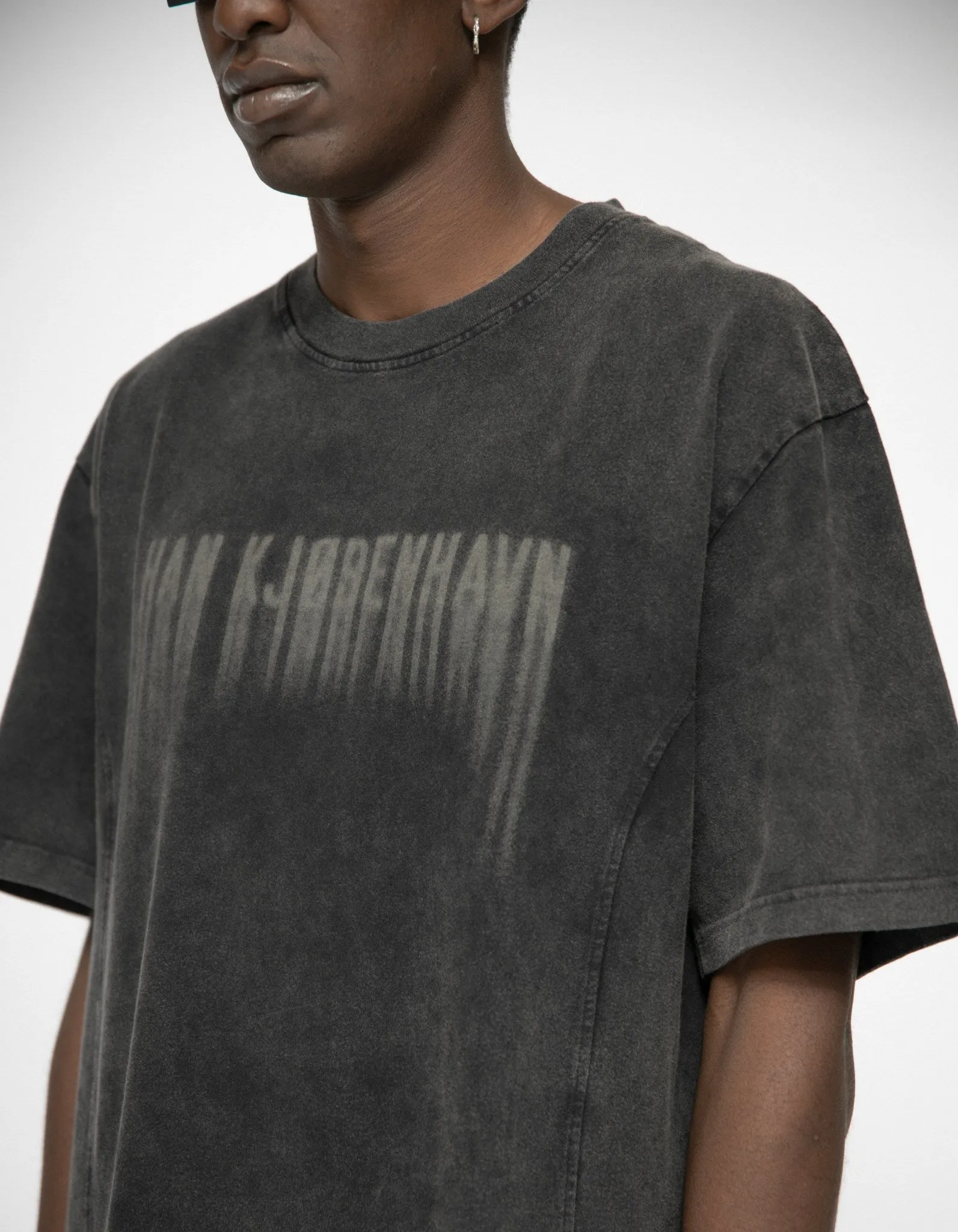 Faded Logo Boxy Tee SS - Black sold by Han Kjøbenhavn product image thumbnail 2