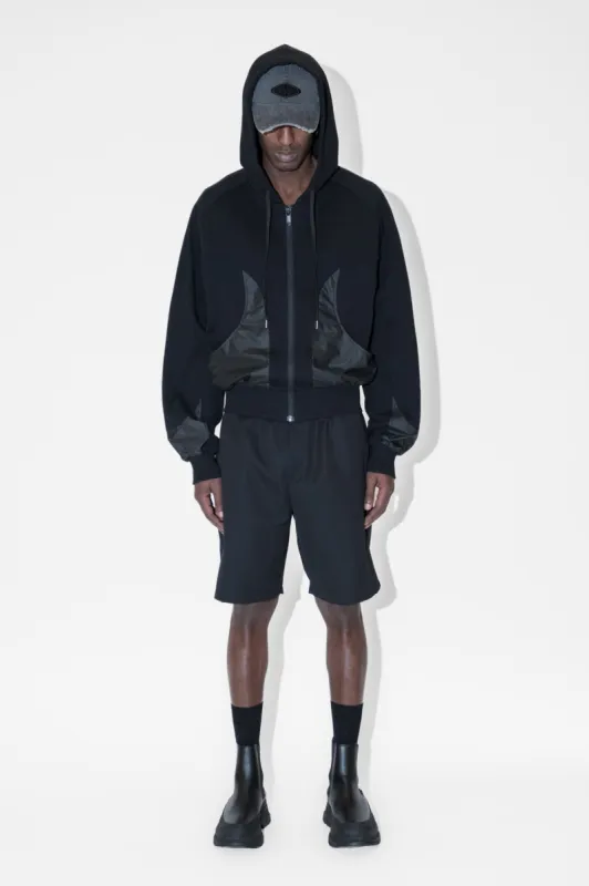 Jersey Zip Relaxed Hoodie - Black sold by Han Kjøbenhavn