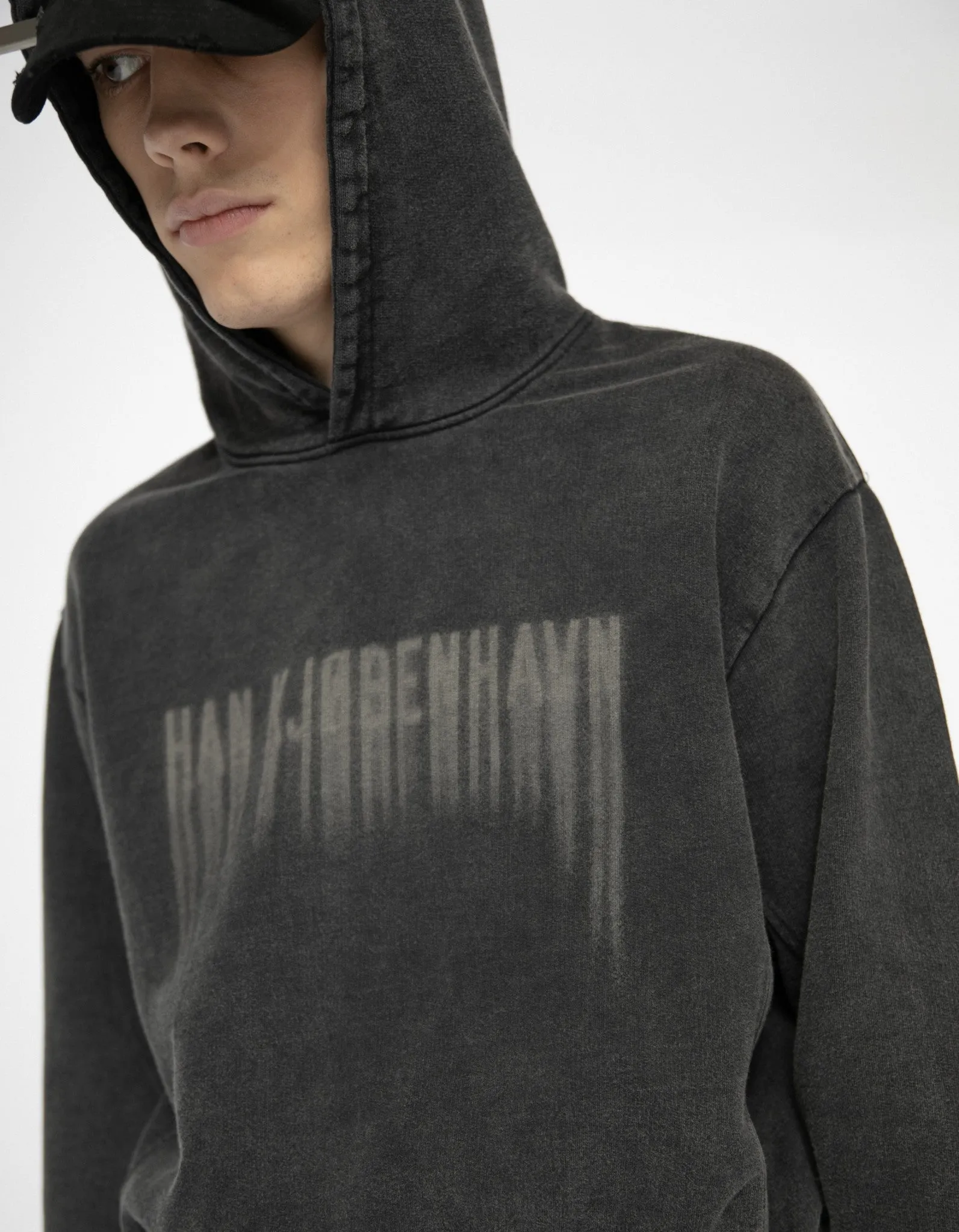 Faded Logo Oversized Hoodie - Black sold by Han Kjøbenhavn product image thumbnail 2