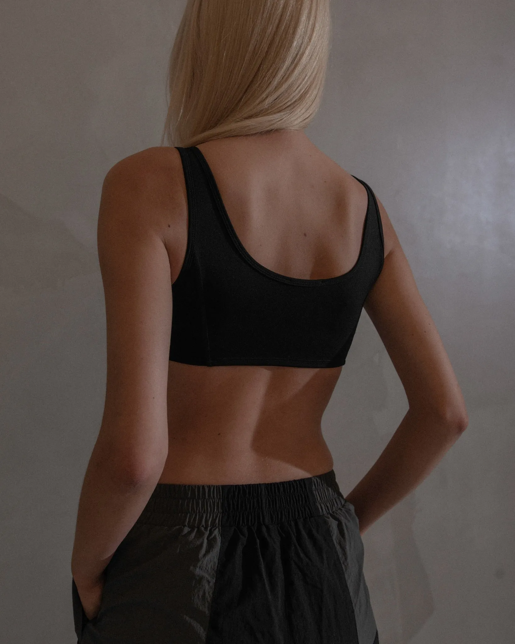 Silence Technical Crop Top - Anthracite Black sold by Han Kjøbenhavn product image thumbnail 3