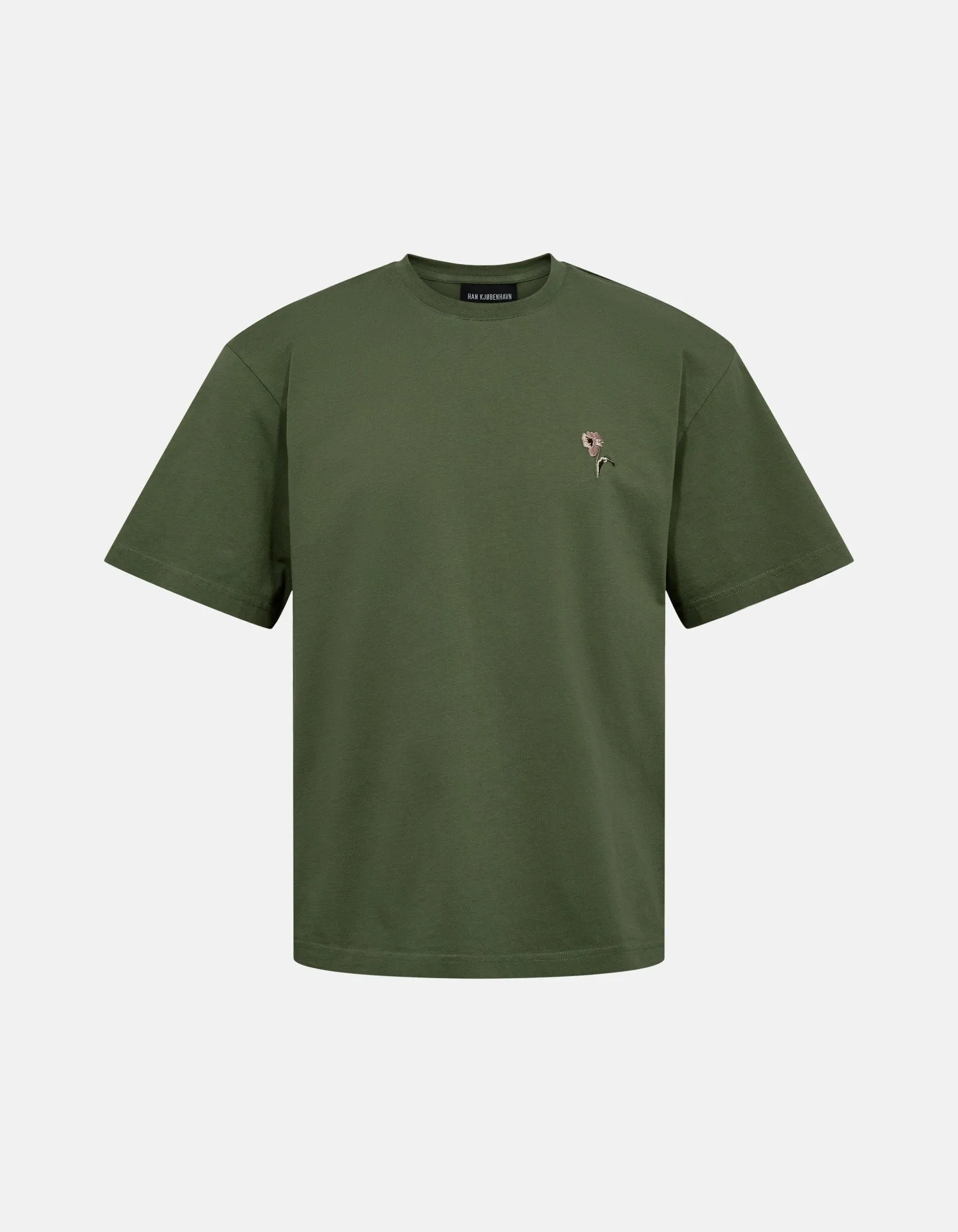 Roots Embroidery T-shirt - Green sold by Han Kjøbenhavn