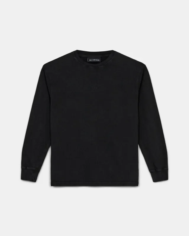 H Oversized Long Sleeve T-shirt - Anthracite Black sold by Han Kjøbenhavn