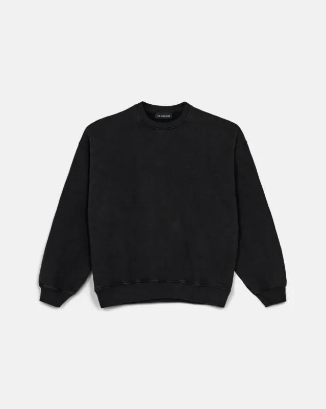 H Oversized Crewneck - Anthracite Black sold by Han Kjøbenhavn