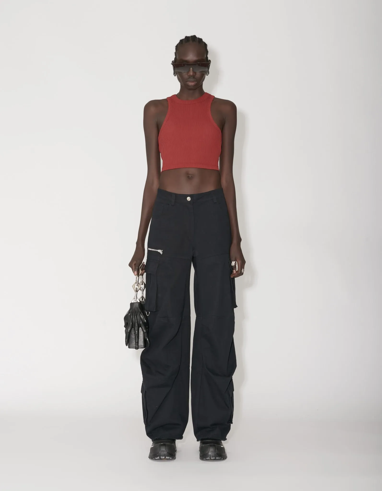 Ribbed Cropped Racer Top sold by Han Kjøbenhavn product image thumbnail 3