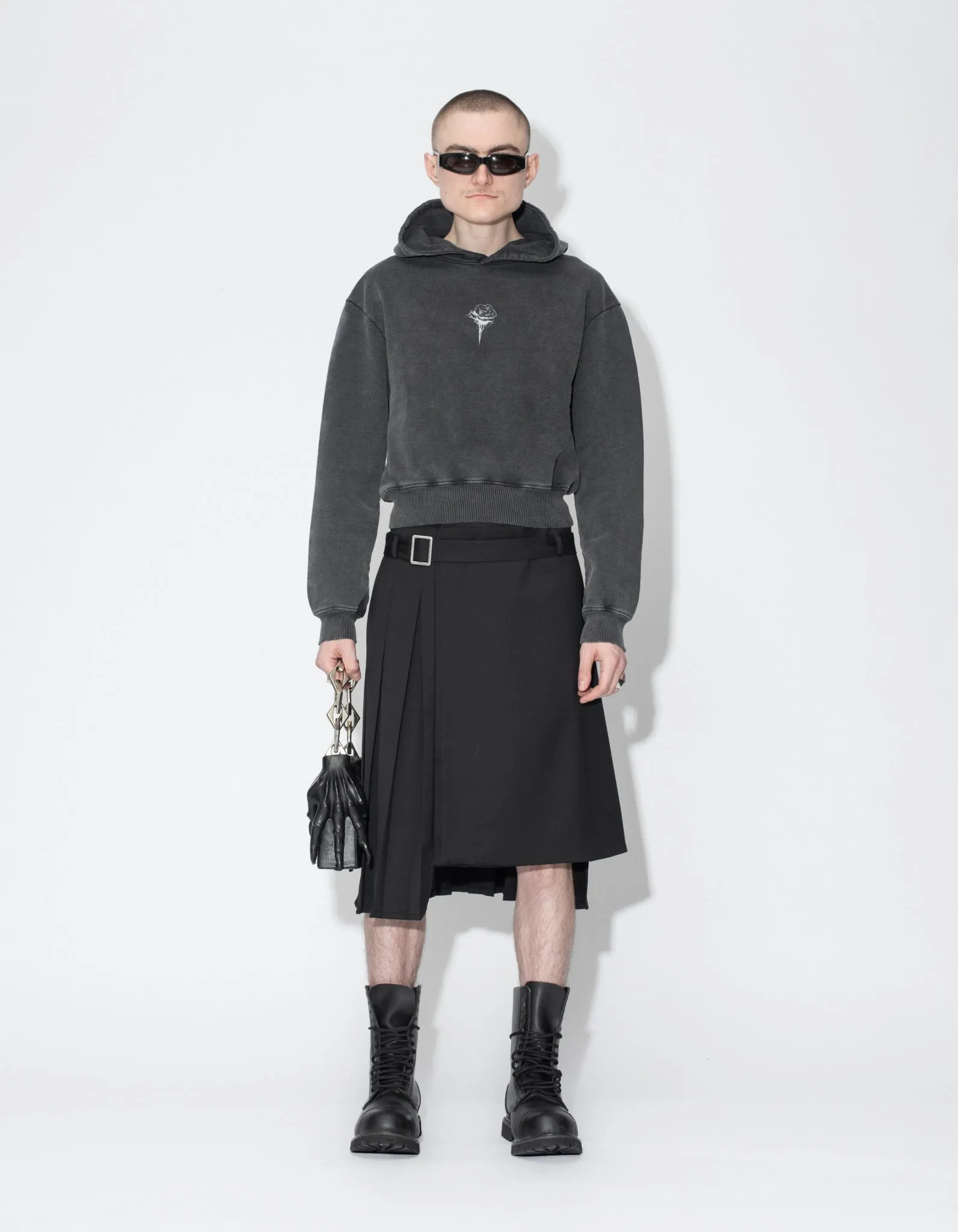 Rose Cropped Relaxed Hoodie sold by Han Kjøbenhavn