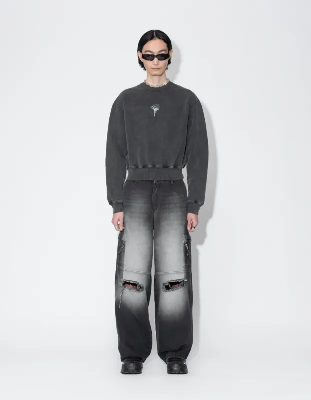 Rose Cropped Relaxed Crewneck sold by Han Kjøbenhavn