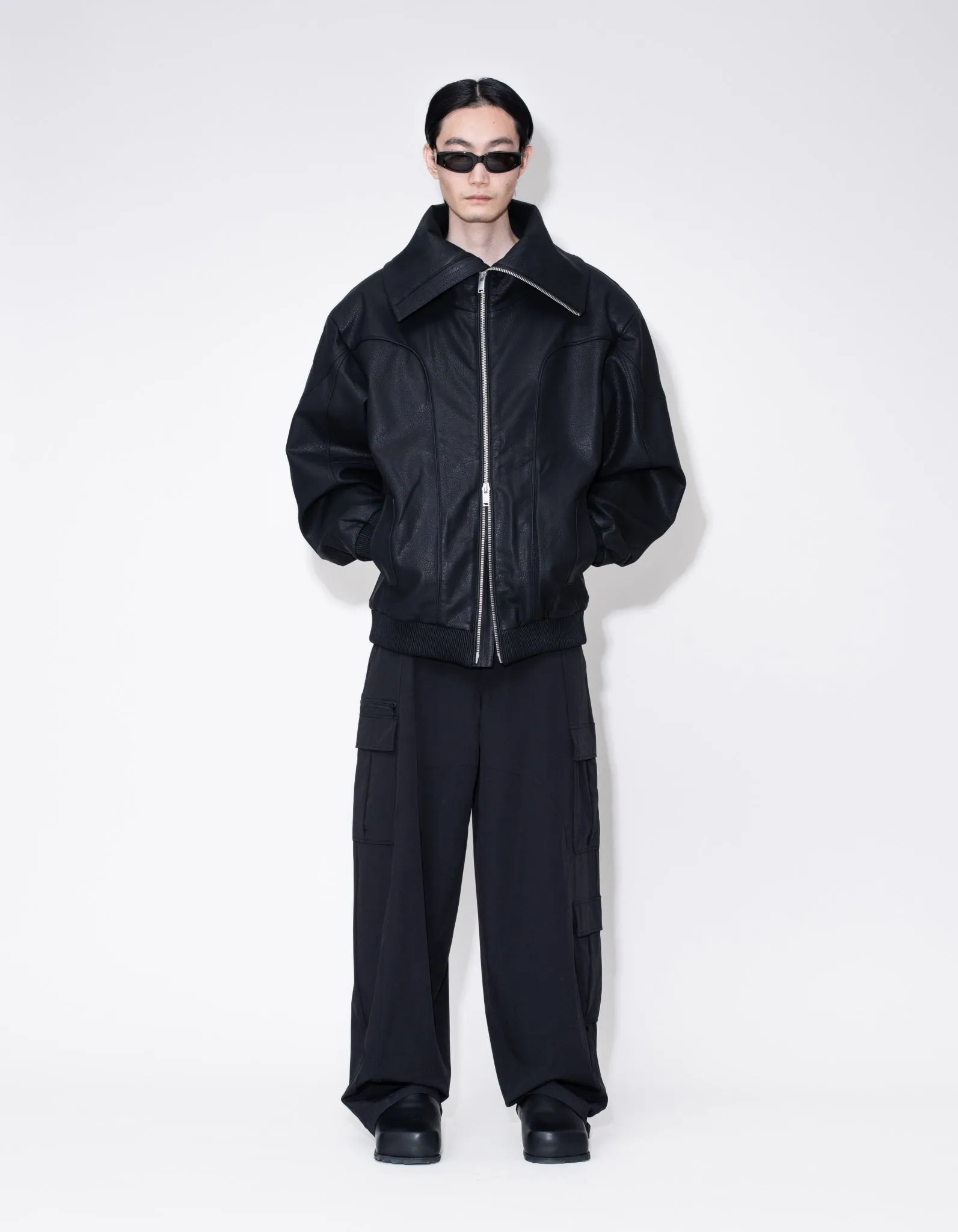 Memory Faux Leather Jacket - Black sold by Han Kjøbenhavn