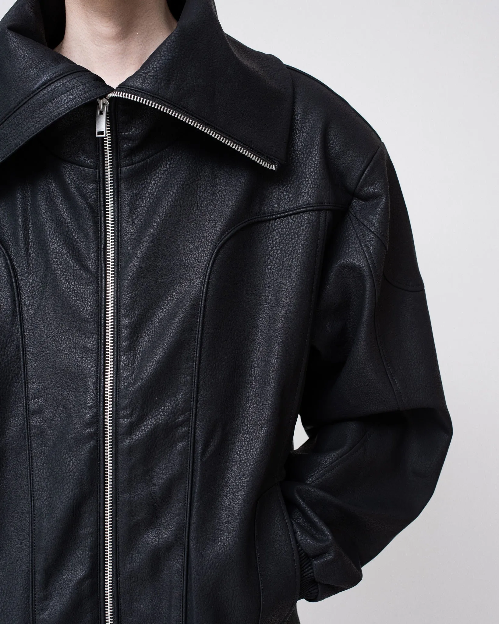 Memory Faux Leather Jacket - Black sold by Han Kjøbenhavn product image thumbnail 2