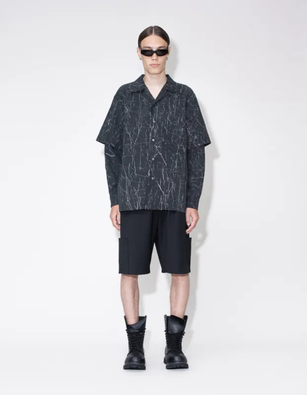 Wrinkle Two-Layered L/S Shirt - Black sold by Han Kjøbenhavn