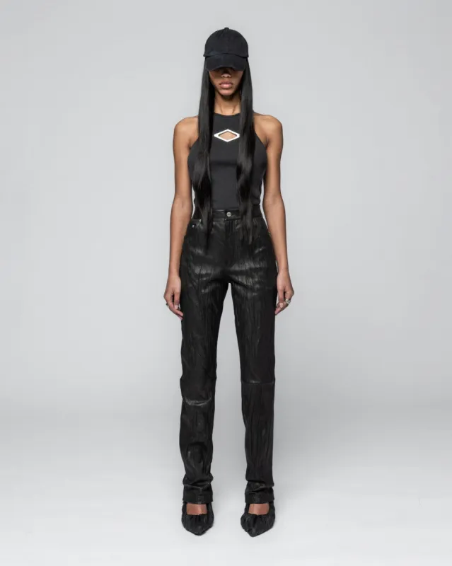 Diamond Rib Tank Jersey - Washed Black sold by Han Kjøbenhavn