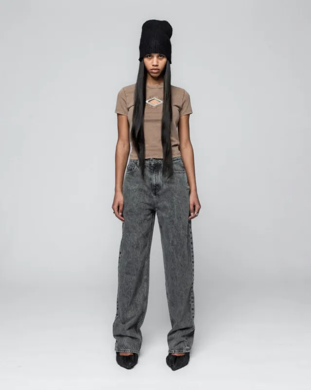 Diamond Slim T-Shirt - Washed Sand sold by Han Kjøbenhavn