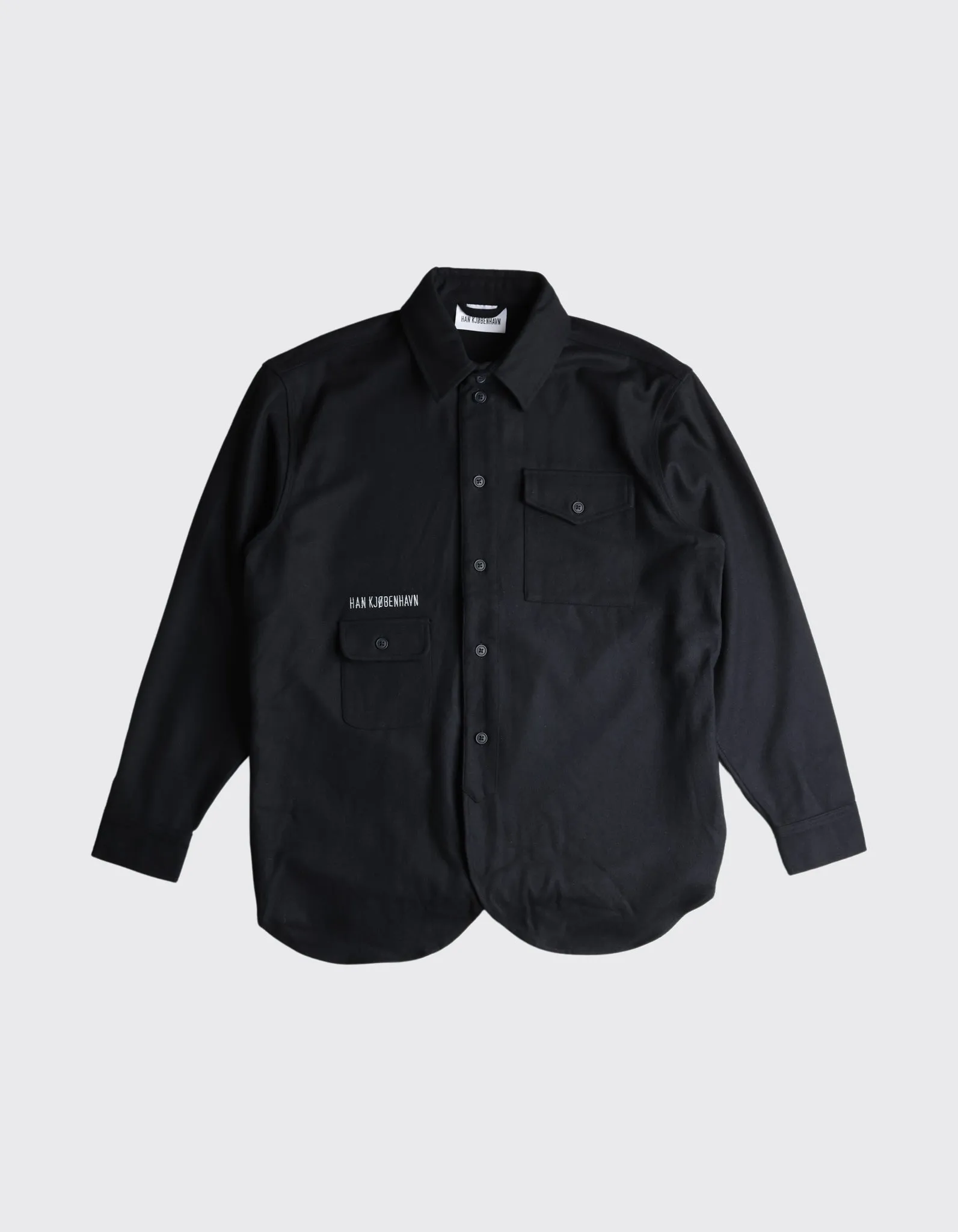 Second Life Army Shirt / M - Black Wool Logo sold by Han Kjøbenhavn