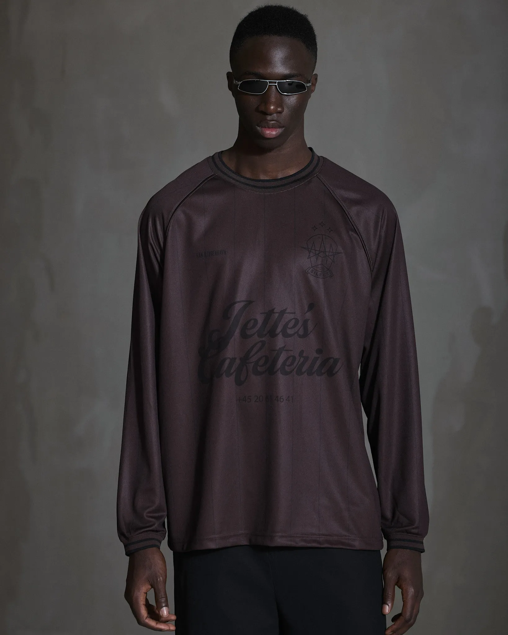 Logo Football LS Tee - Burgundy sold by Han Kjøbenhavn product image thumbnail 4