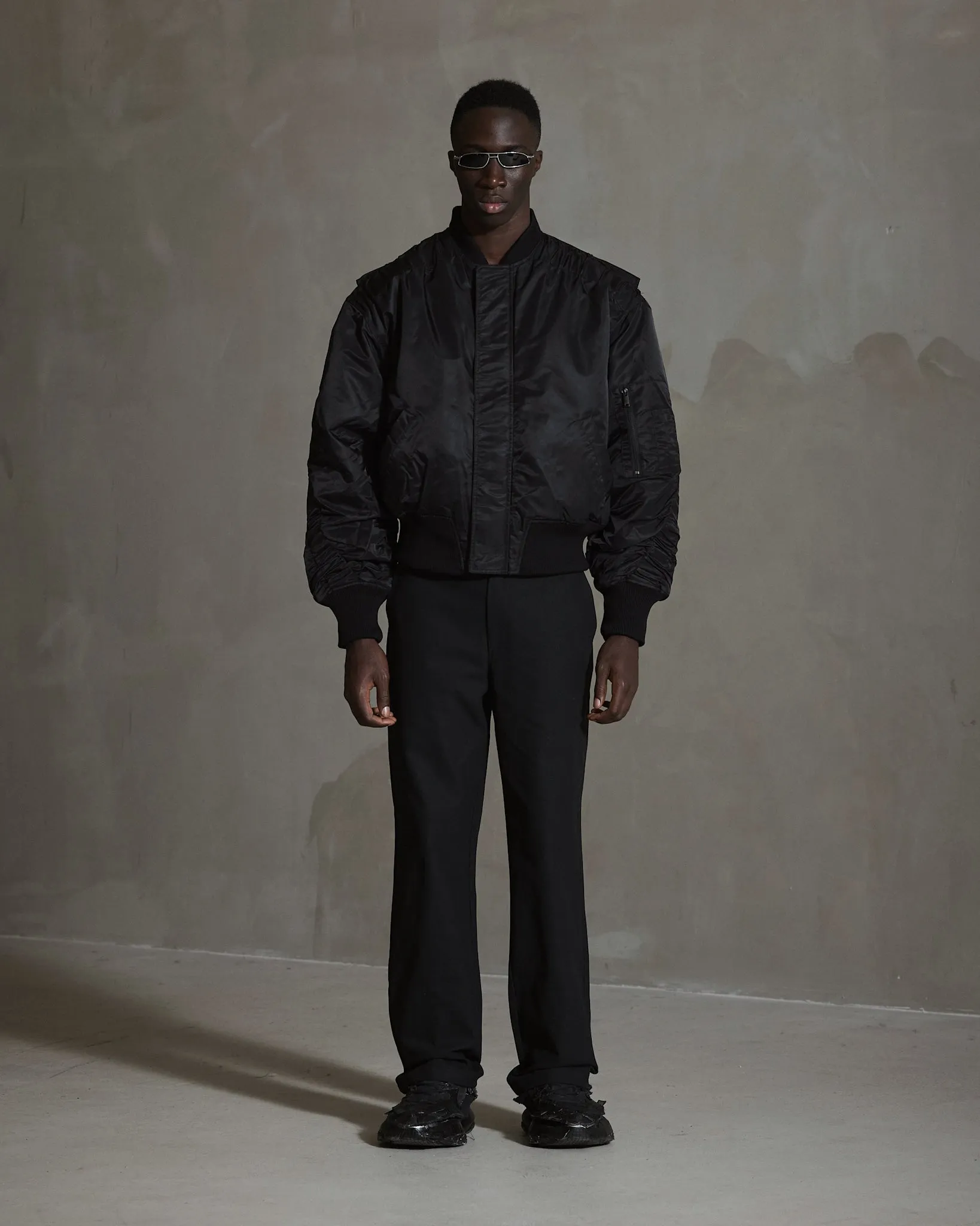 Oversized Padded Bomber Jacket - Black sold by Han Kjøbenhavn
