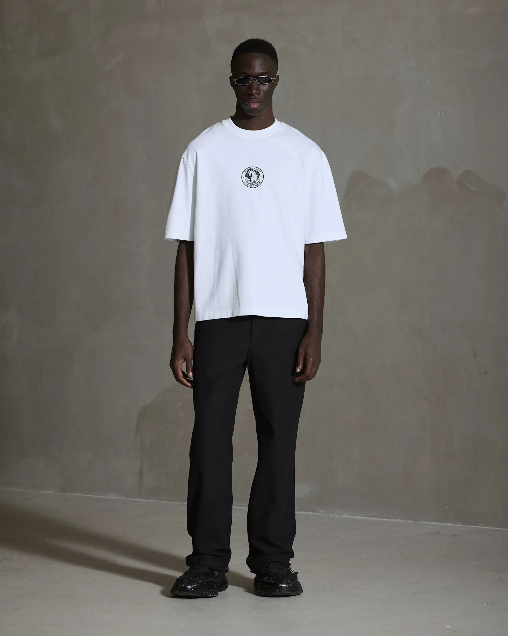 Officer Printed Oversized Tee - Optic White sold by Han Kjøbenhavn