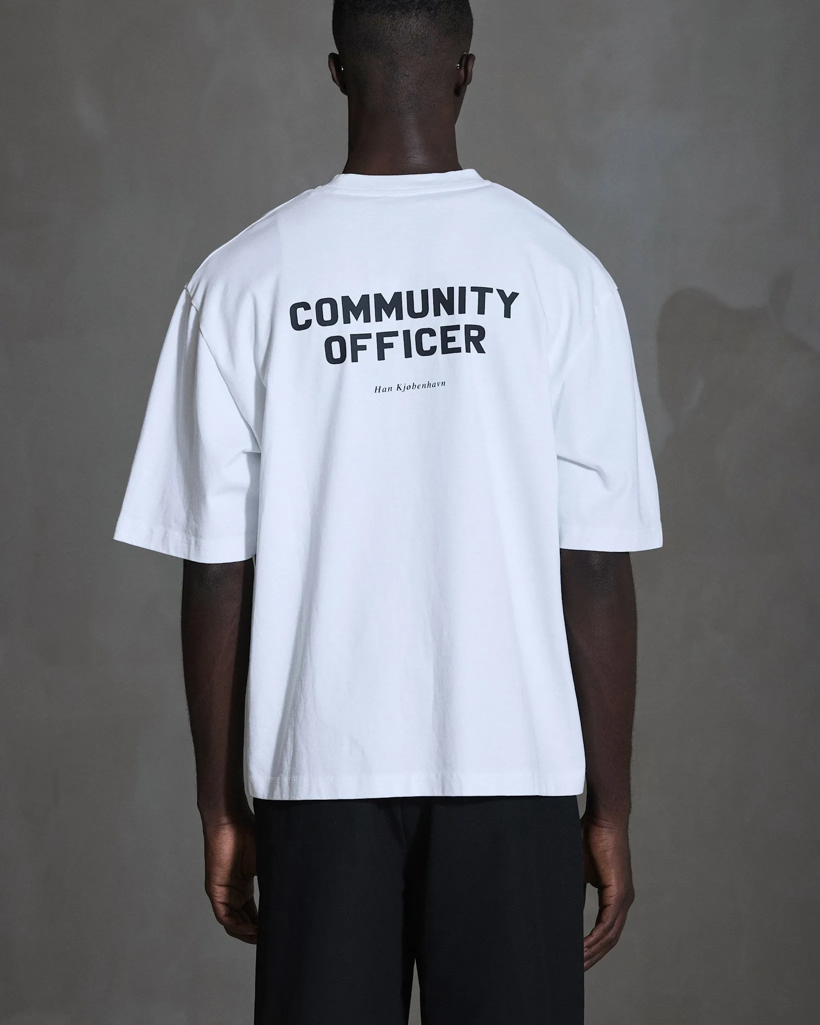 Officer Printed Oversized Tee - Optic White sold by Han Kjøbenhavn product image thumbnail 4