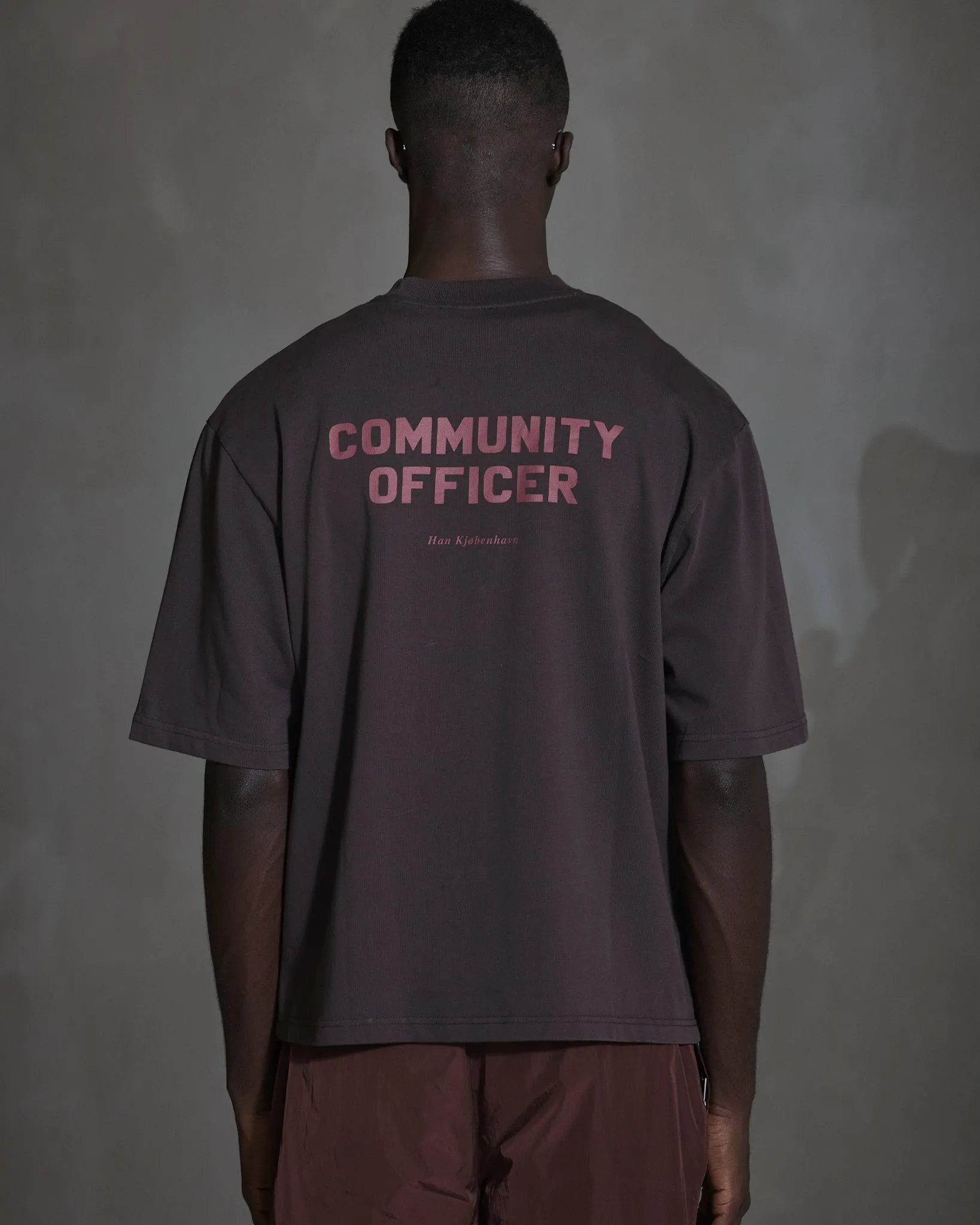 Officer Printed Oversized Tee - Dark Brown sold by Han Kjøbenhavn product image thumbnail 4