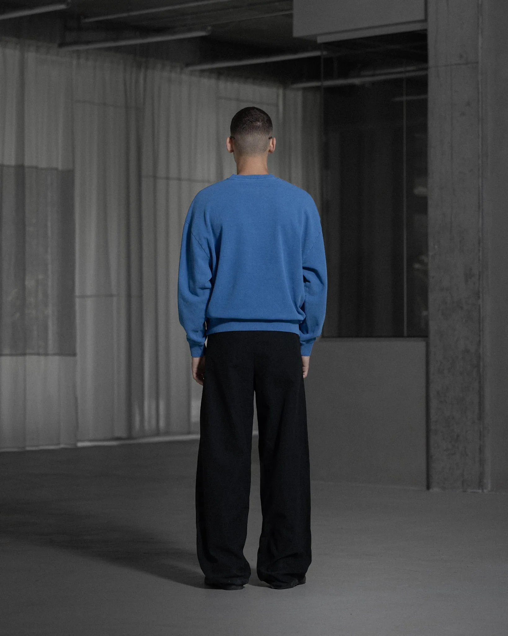 Monogram Printed Crewneck - Royal Blue sold by Han Kjøbenhavn product image thumbnail 2