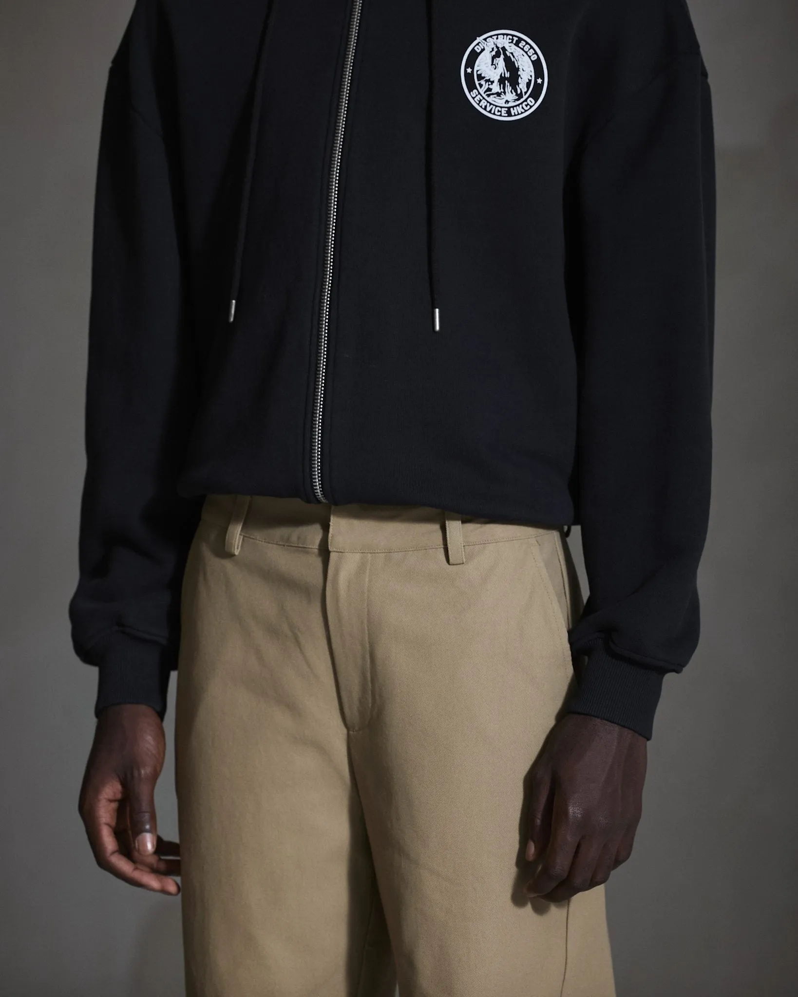 Officer Printed Hoodie - Anthracite Black sold by Han Kjøbenhavn product image thumbnail 5