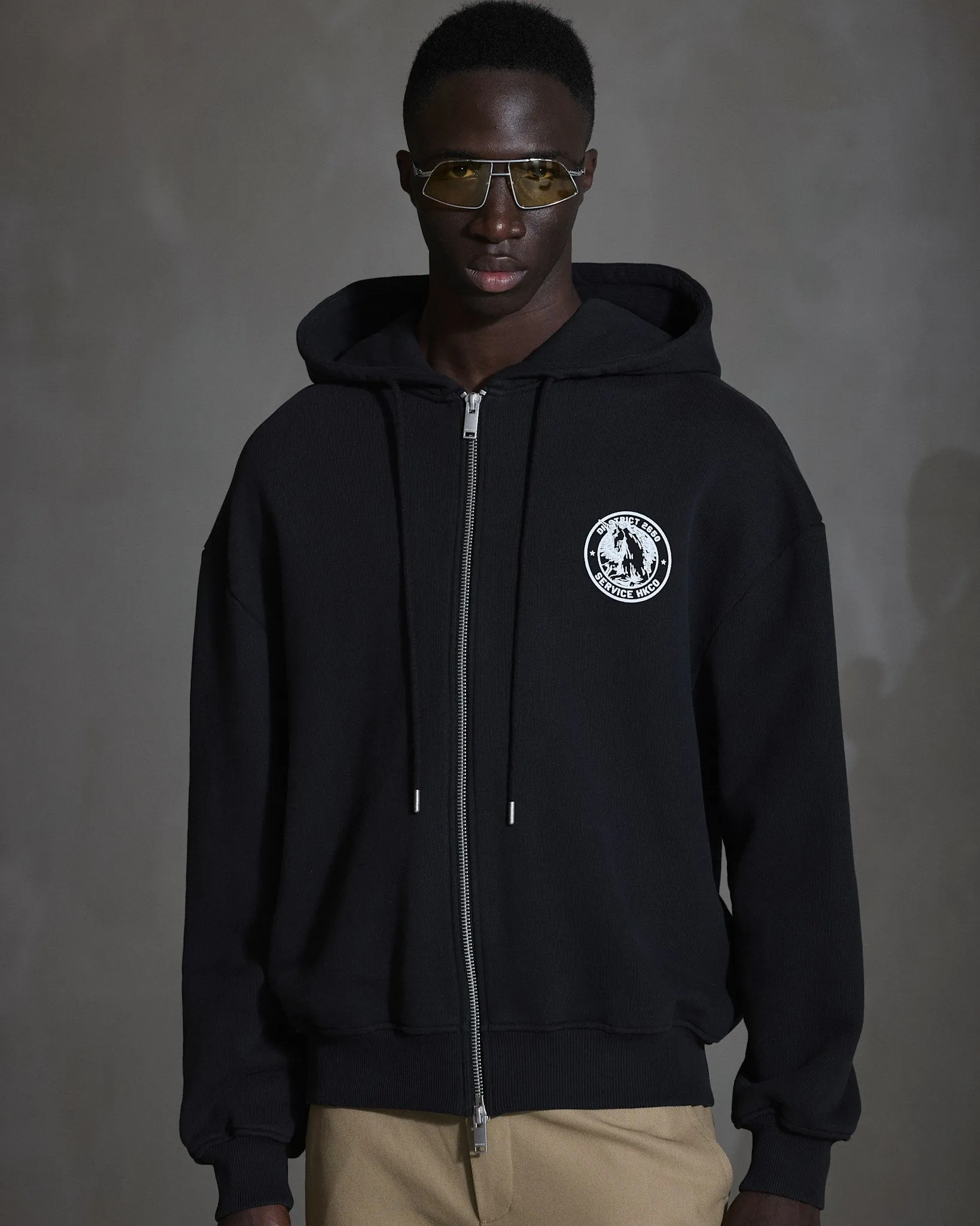 Officer Printed Hoodie - Anthracite Black sold by Han Kjøbenhavn product image thumbnail 3