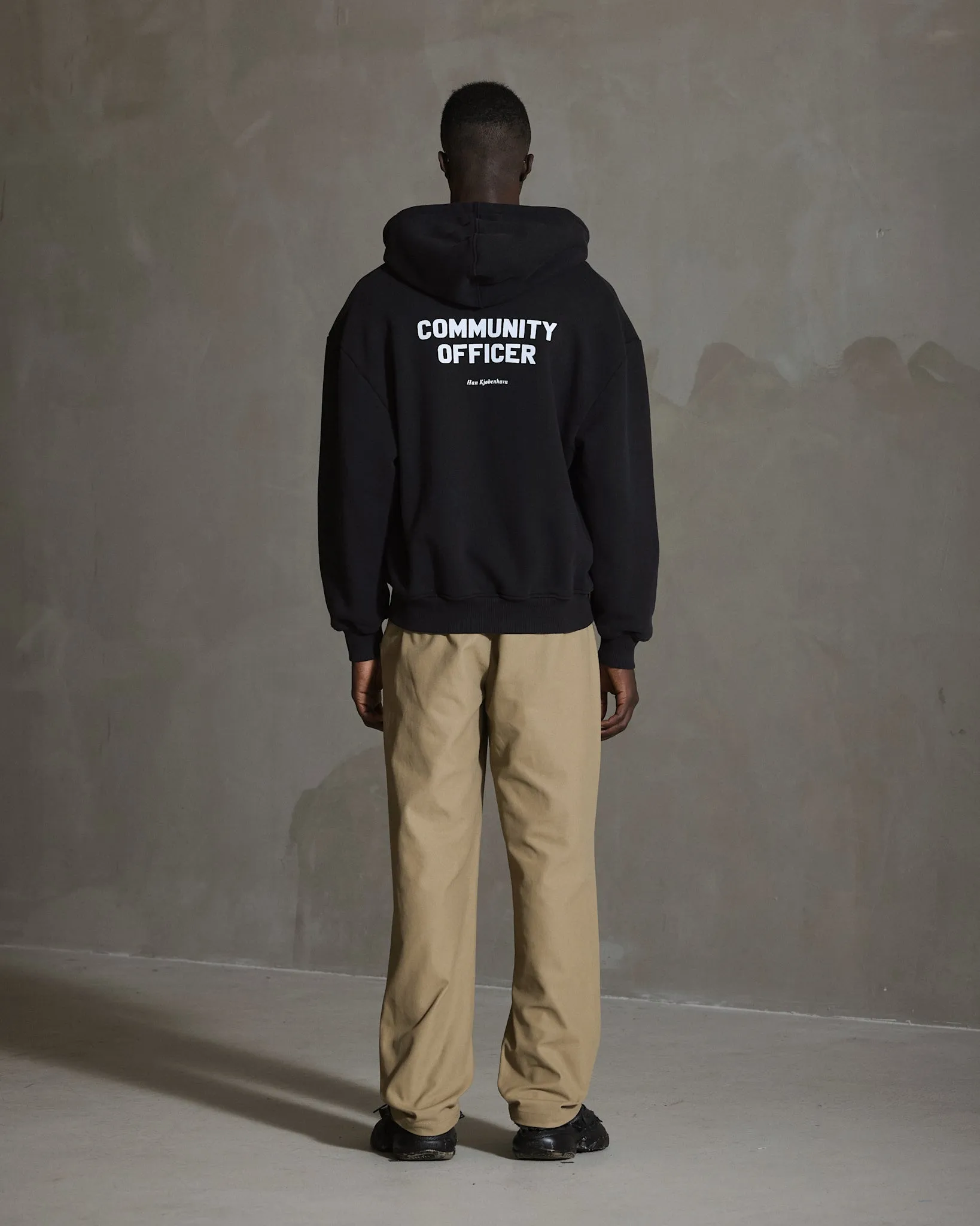 Officer Printed Hoodie - Anthracite Black sold by Han Kjøbenhavn product image thumbnail 2