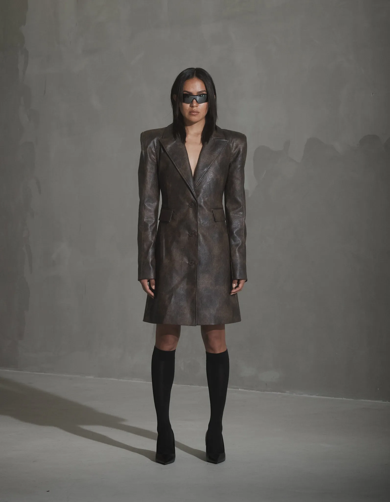 Faux Leather Coat - Warm Brown sold by Han Kjøbenhavn product image thumbnail 3