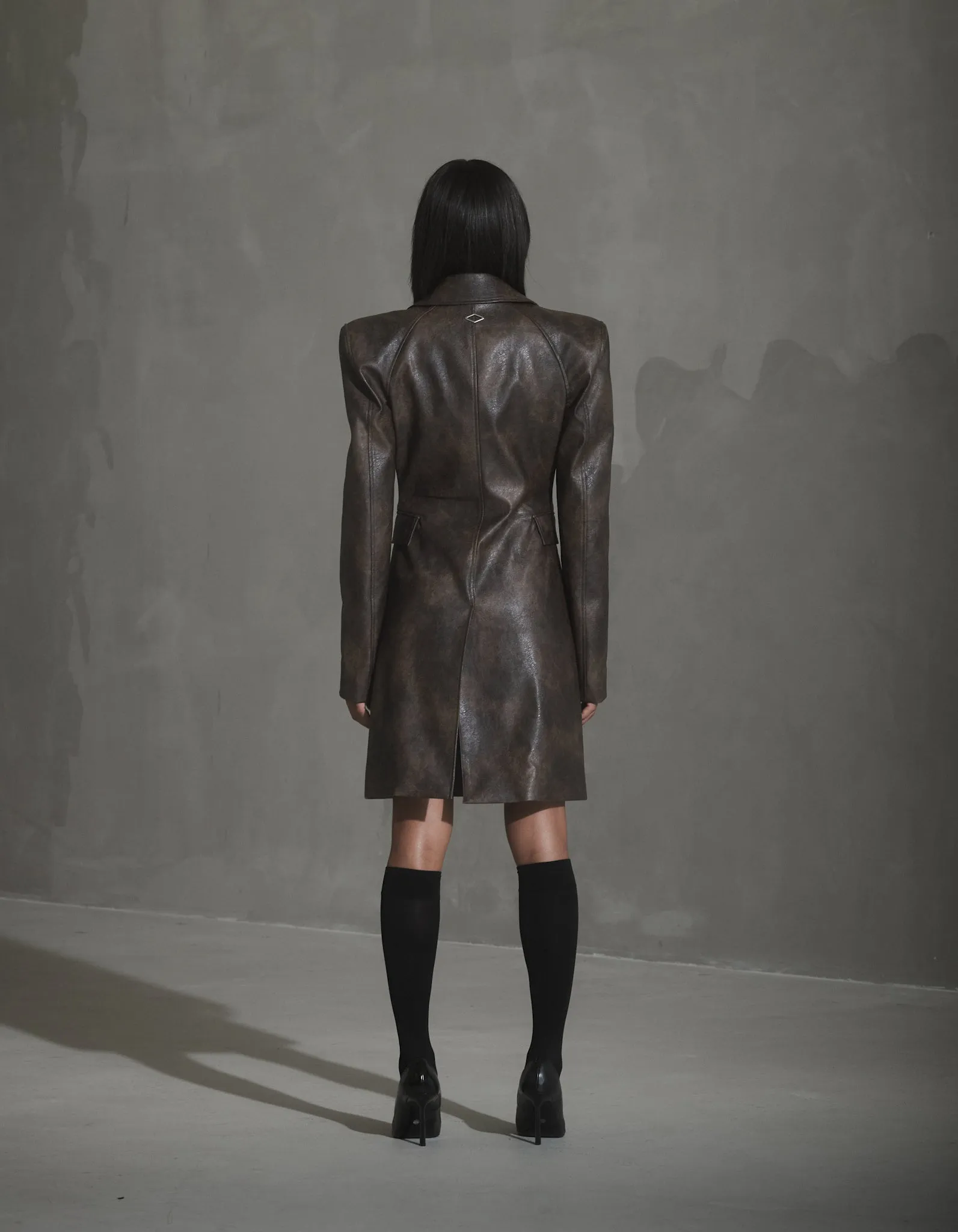 Faux Leather Coat - Warm Brown sold by Han Kjøbenhavn product image thumbnail 2