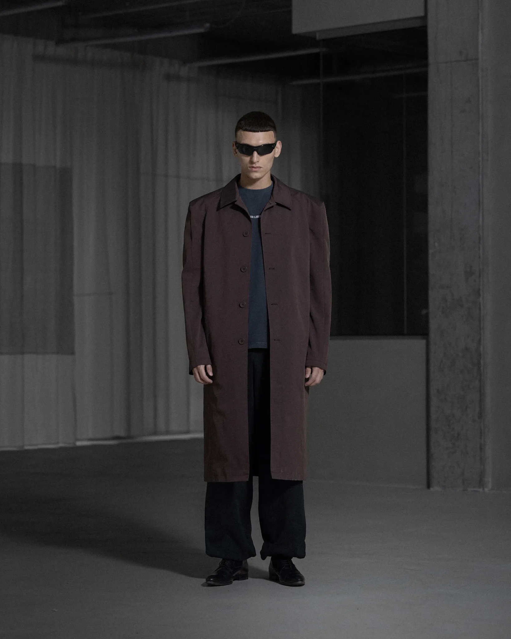 Technical Long Coat - Dark Brown sold by Han Kjøbenhavn