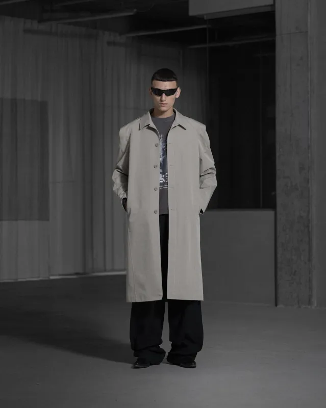 Technical Long Coat - Stone Grey sold by Han Kjøbenhavn