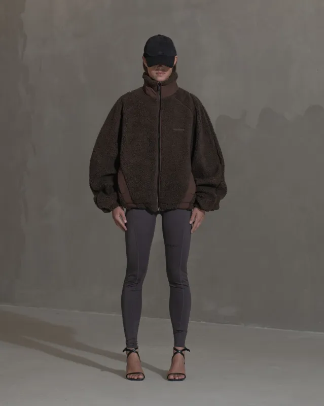 Fleece Jacket - Dark Brown sold by Han Kjøbenhavn