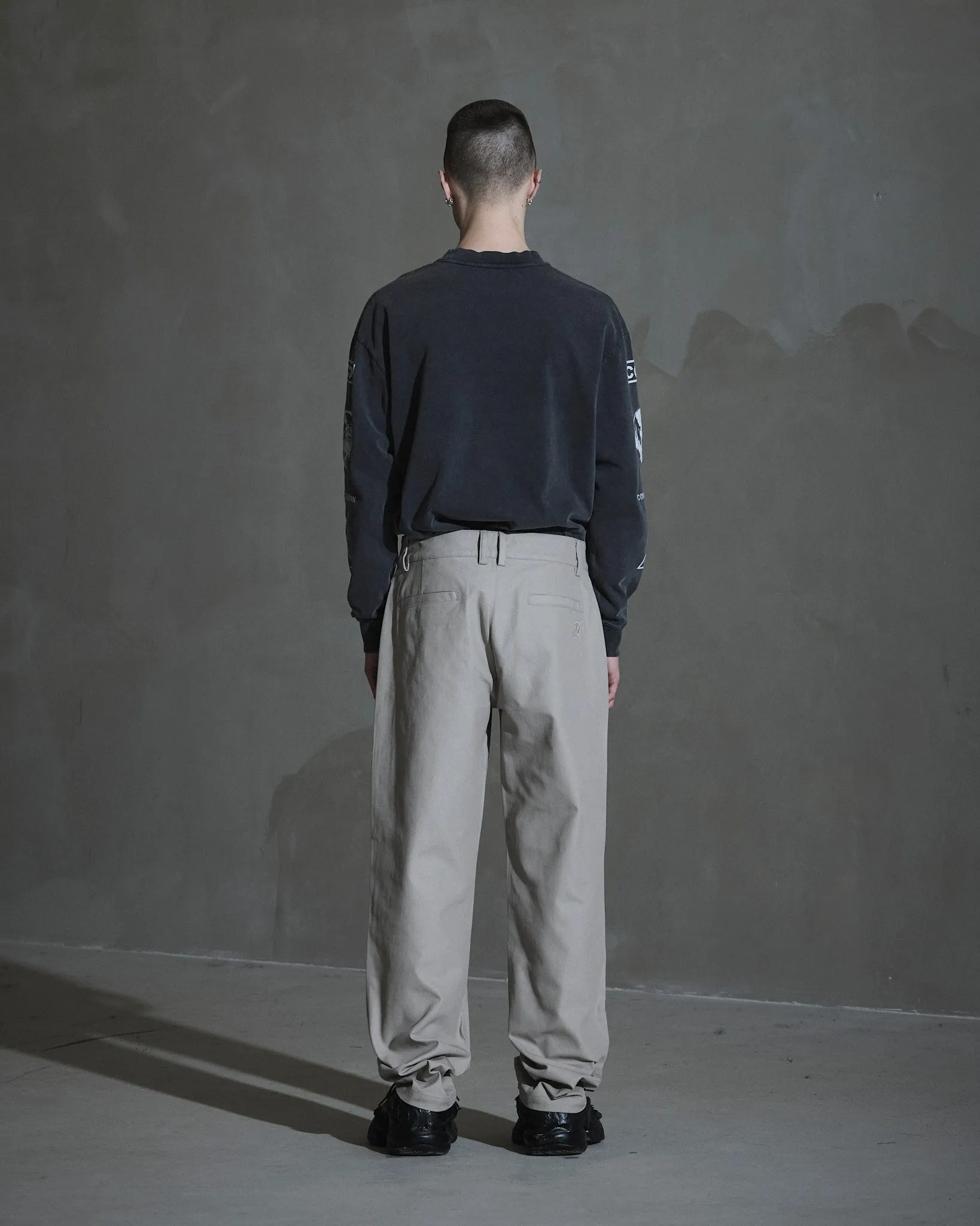 Straight Leg Canvas Trousers - Warm Light Grey sold by Han Kjøbenhavn product image thumbnail 2