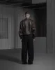 Faux Leather Biker Jacket - Warm Brown sold by Han Kjøbenhavn