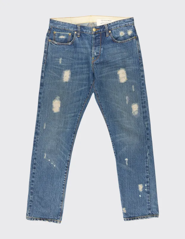 Second Life Tapered Distressed Jeans / 34 sold by Han Kjøbenhavn
