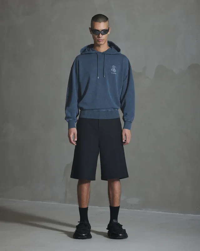 Snake Logo Oversized Hoodie - Dark Grey sold by Han Kjøbenhavn