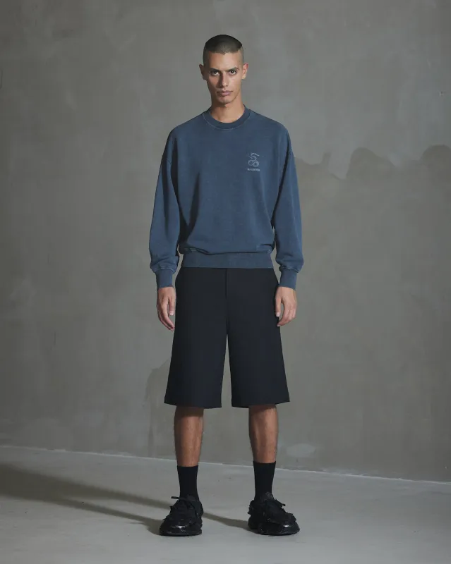 Snake Logo Oversized Crewneck - Dark Grey sold by Han Kjøbenhavn