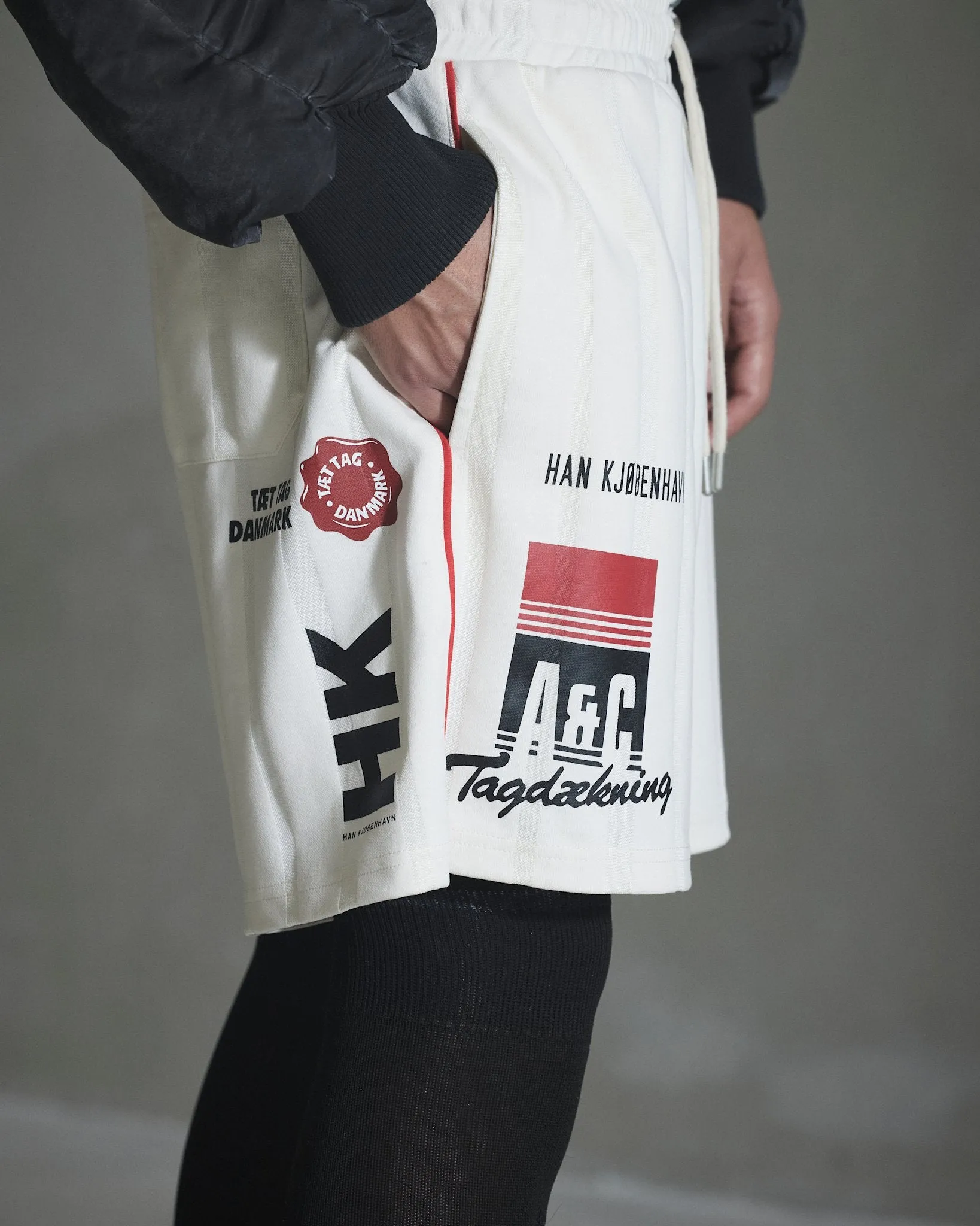 Sponsored Football Jersey Shorts - Off White sold by Han Kjøbenhavn product image thumbnail 5