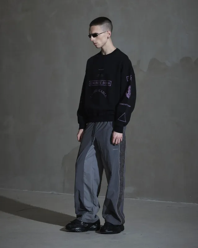 Graphic Printed Crewneck - Black sold by Han Kjøbenhavn