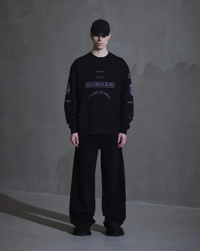Graphic Long Sleeve Tee - Black sold by Han Kjøbenhavn