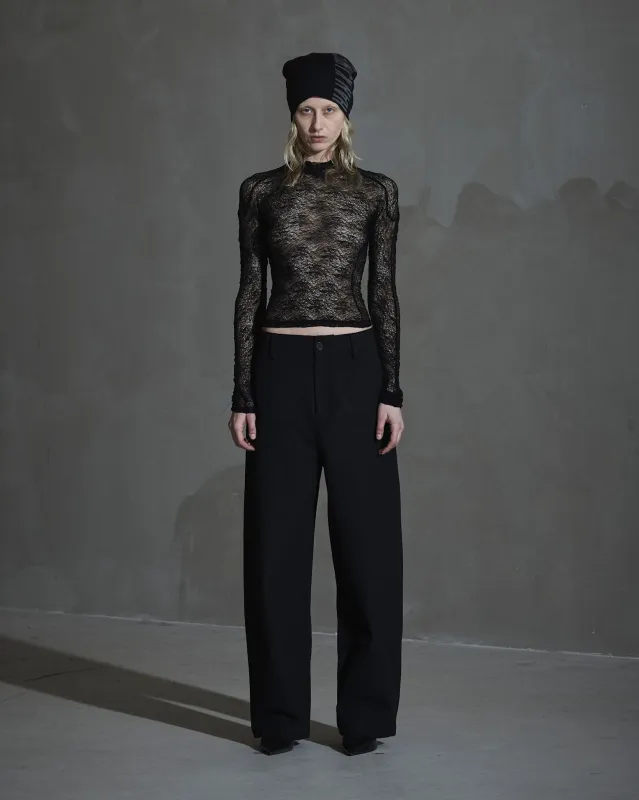 Floral Lace Top - Black sold by Han Kjøbenhavn