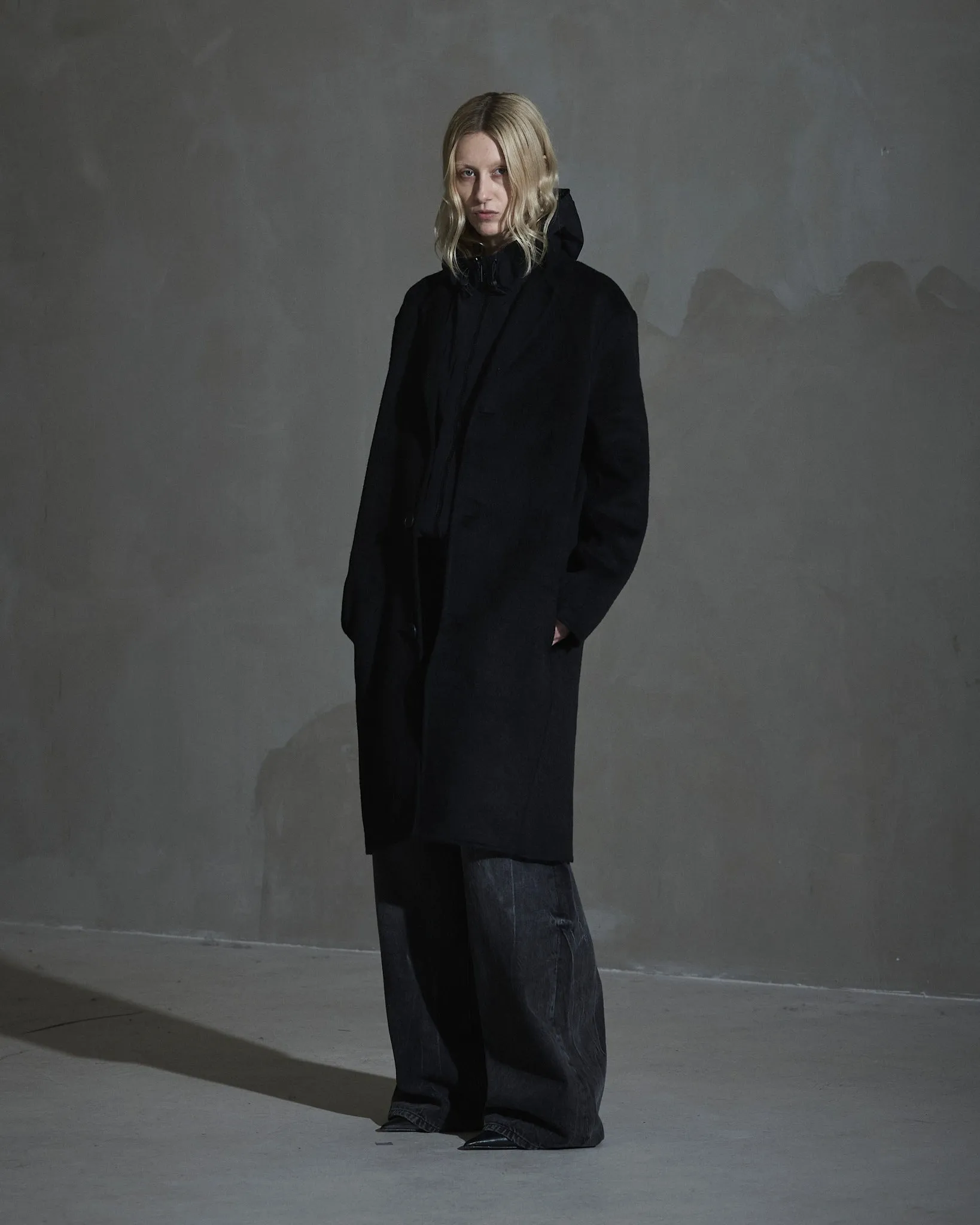 Diamond-detailed Coat - Black sold by Han Kjøbenhavn